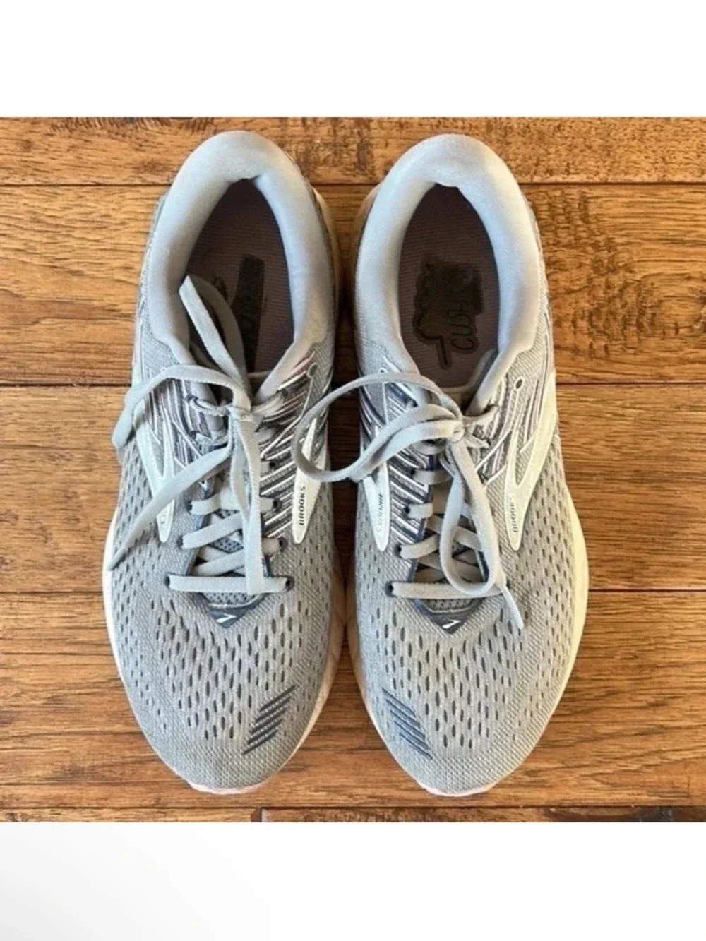 Brooks Adrenaline GTS 19 Road Running Shoes Gray White Womens Size 9.5